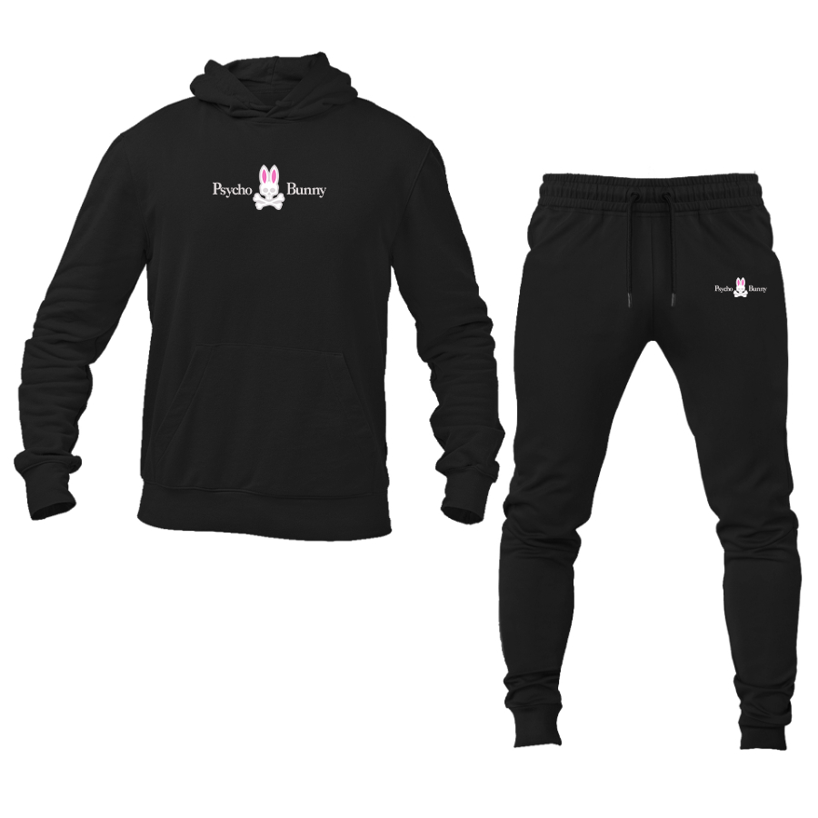 Men's Psycho Bunny Logo Hoodie Joggers Set
