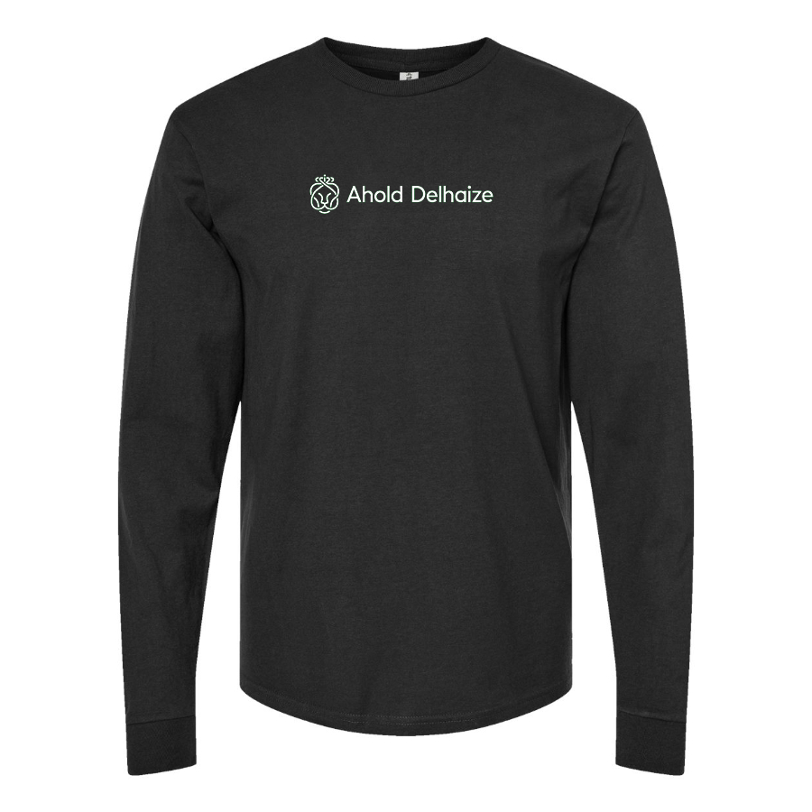 Men's Ahold Delhaize Vertical Logo Cotton Long Sleeve T-Shirt