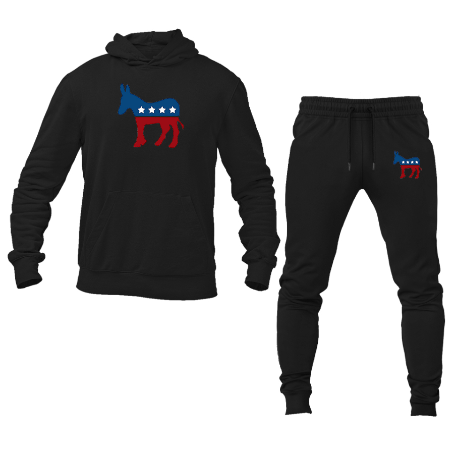 Men's Democrat Election Symbol Hoodie Joggers Set