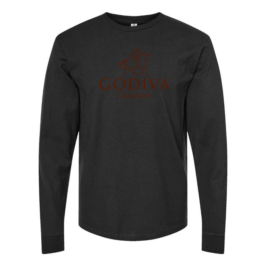 Men's Godiva Logo Cotton Long Sleeve T-Shirt