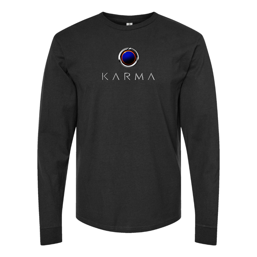 Men's Karma Logo Cotton Long Sleeve T-Shirt