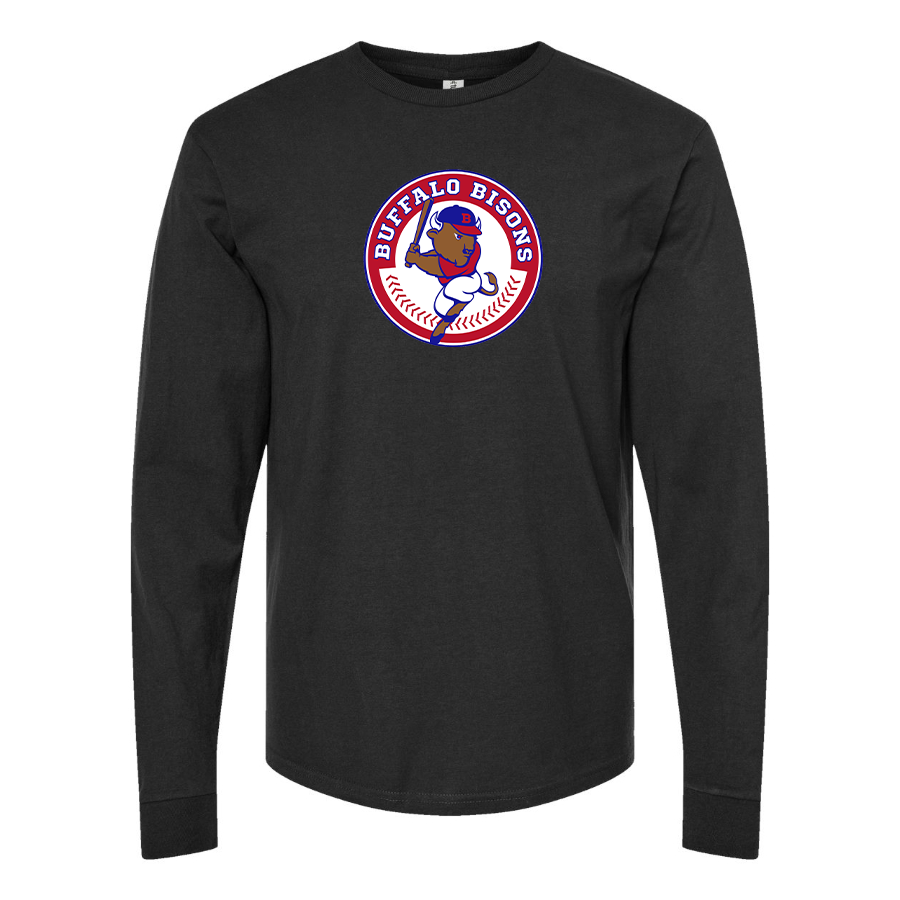 Men's Buffalo Bisons Logo Cotton Long Sleeve T-Shirt