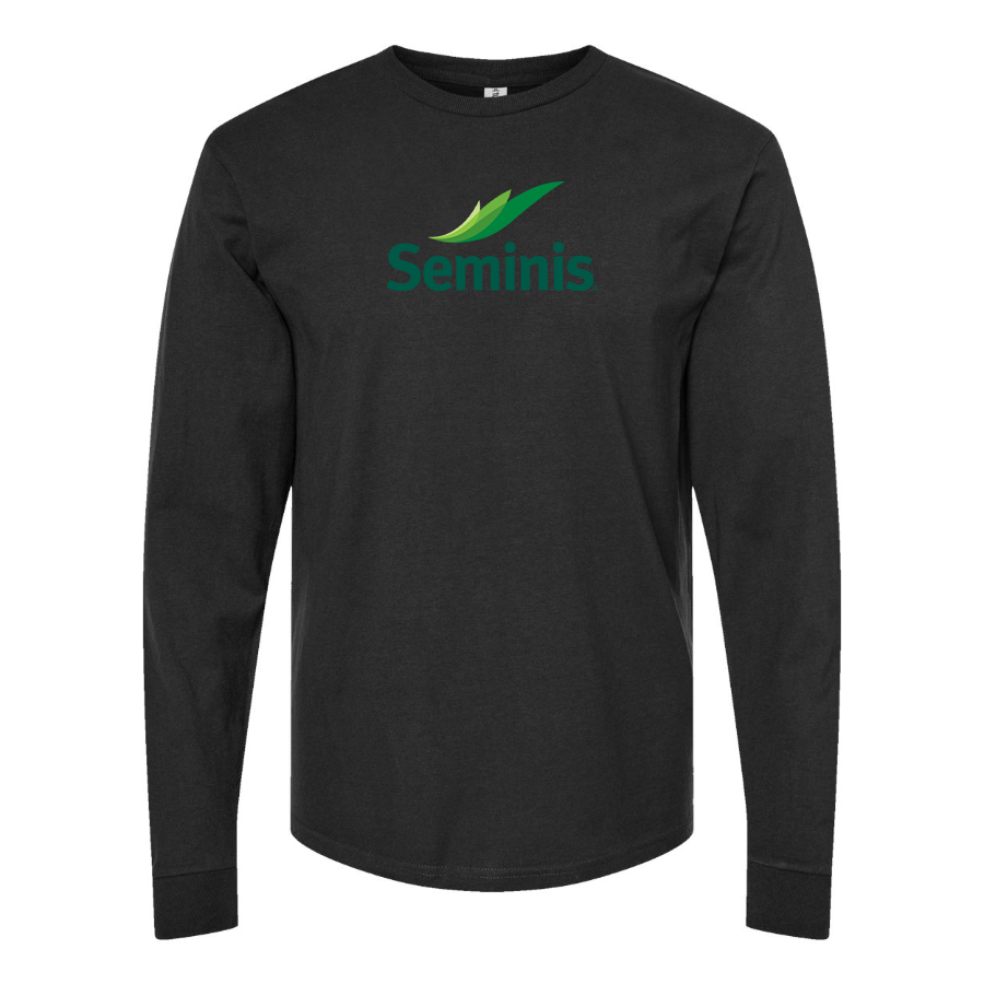 Men's Seminis Logo Cotton Long Sleeve T-Shirt