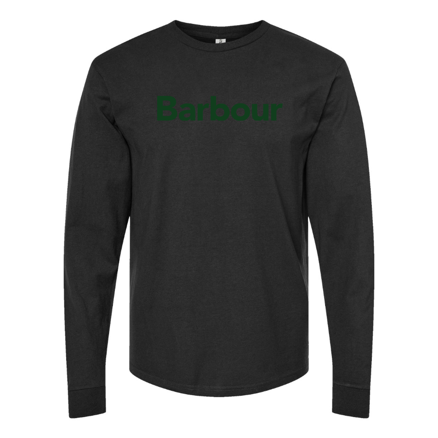 Men's Barbour Logo Cotton Long Sleeve T-Shirt