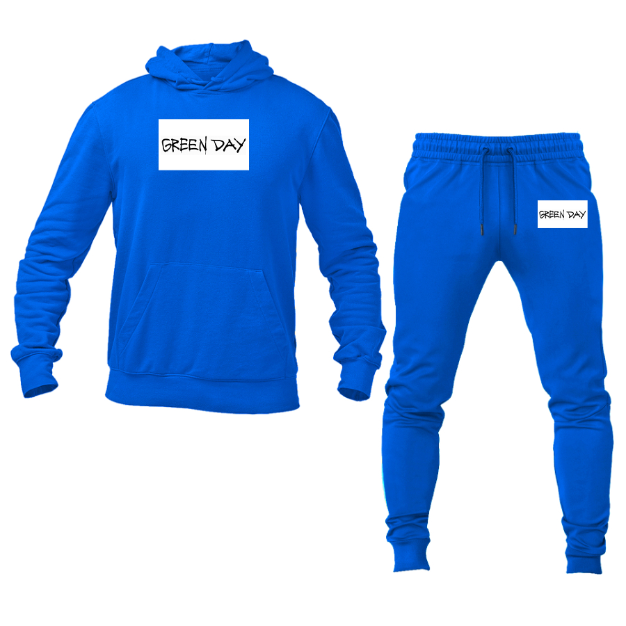 Men's Green Day Logo Hoodie Joggers Set