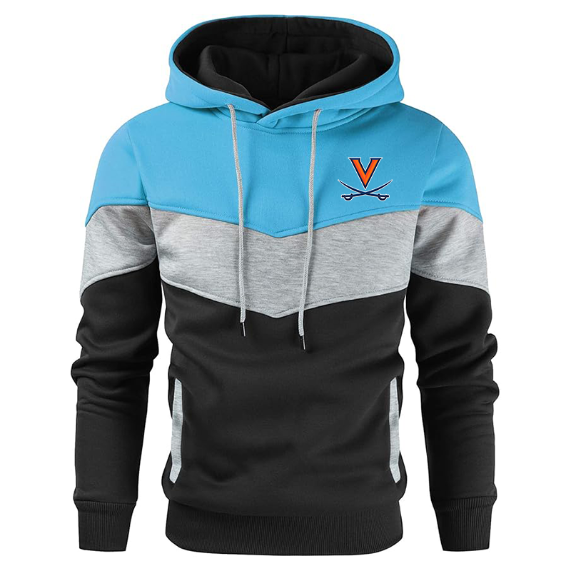 Men's (Design Here) Gesean Novelty Color Block Pullover Fleece Hoodie Long Sleeve Casual