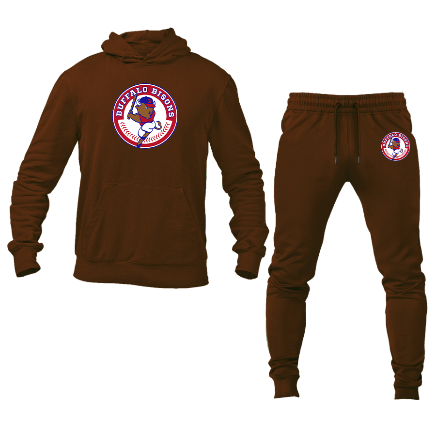 Men's Buffalo Bisons Logo Hoodie Joggers Set