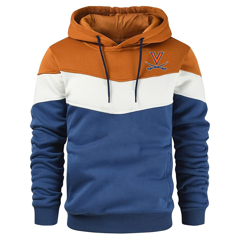 Men's (Design Here) Gesean Novelty Color Block Pullover Fleece Hoodie Long Sleeve Casual