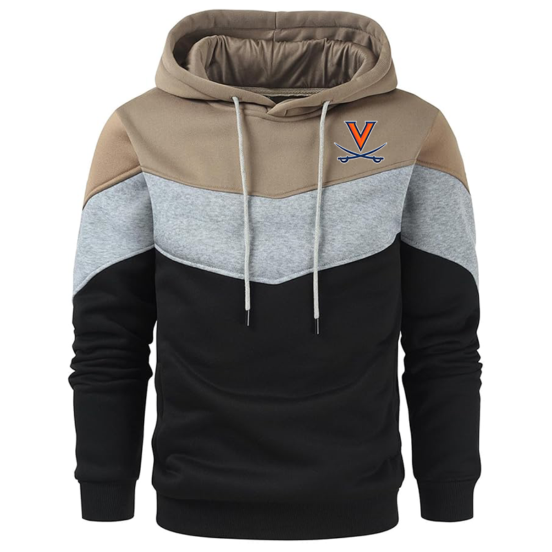 Men's (Design Here) Gesean Novelty Color Block Pullover Fleece Hoodie Long Sleeve Casual