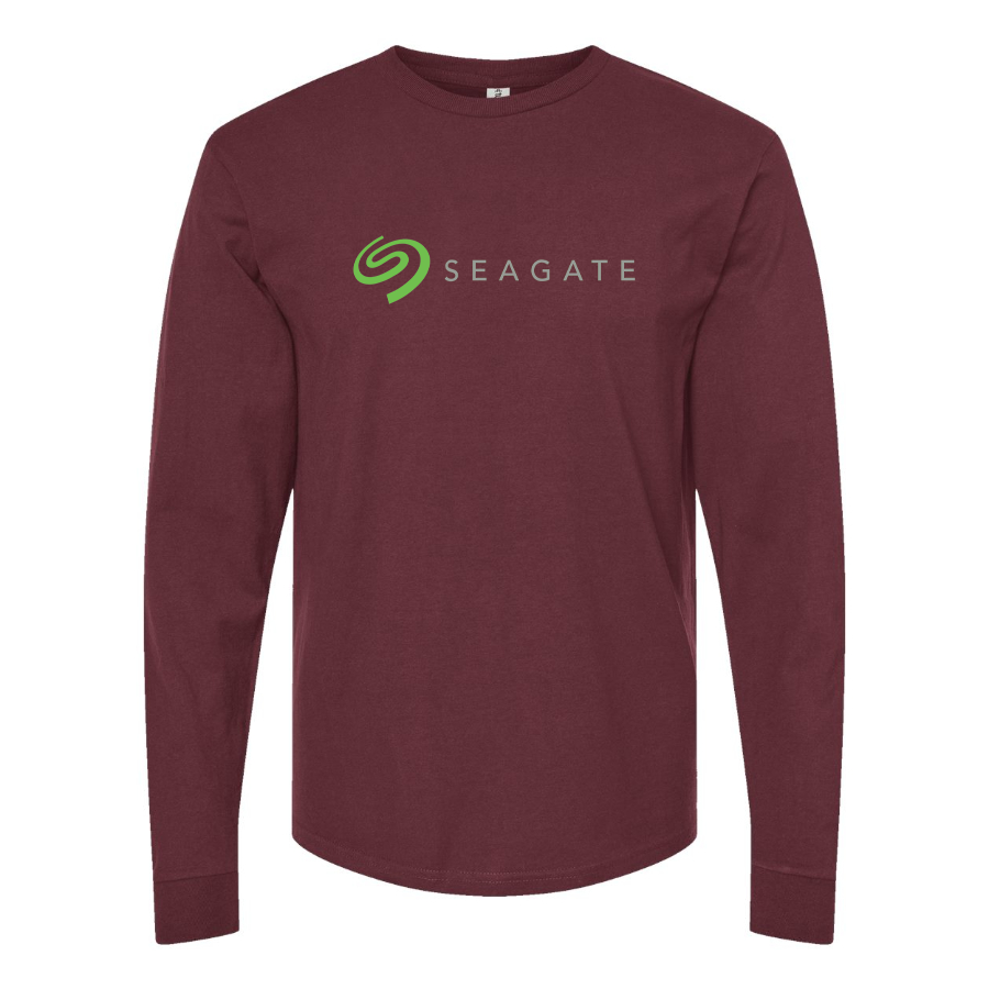 Men's Seagate Logo Cotton Long Sleeve T-Shirt