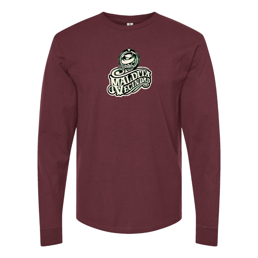 Men's Maldita Vecindad Logo Cotton Long Sleeve T-Shirt