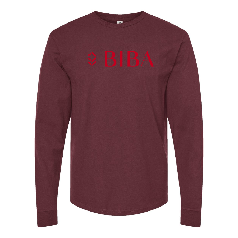 Men's Biba Logo Cotton Long Sleeve T-Shirt