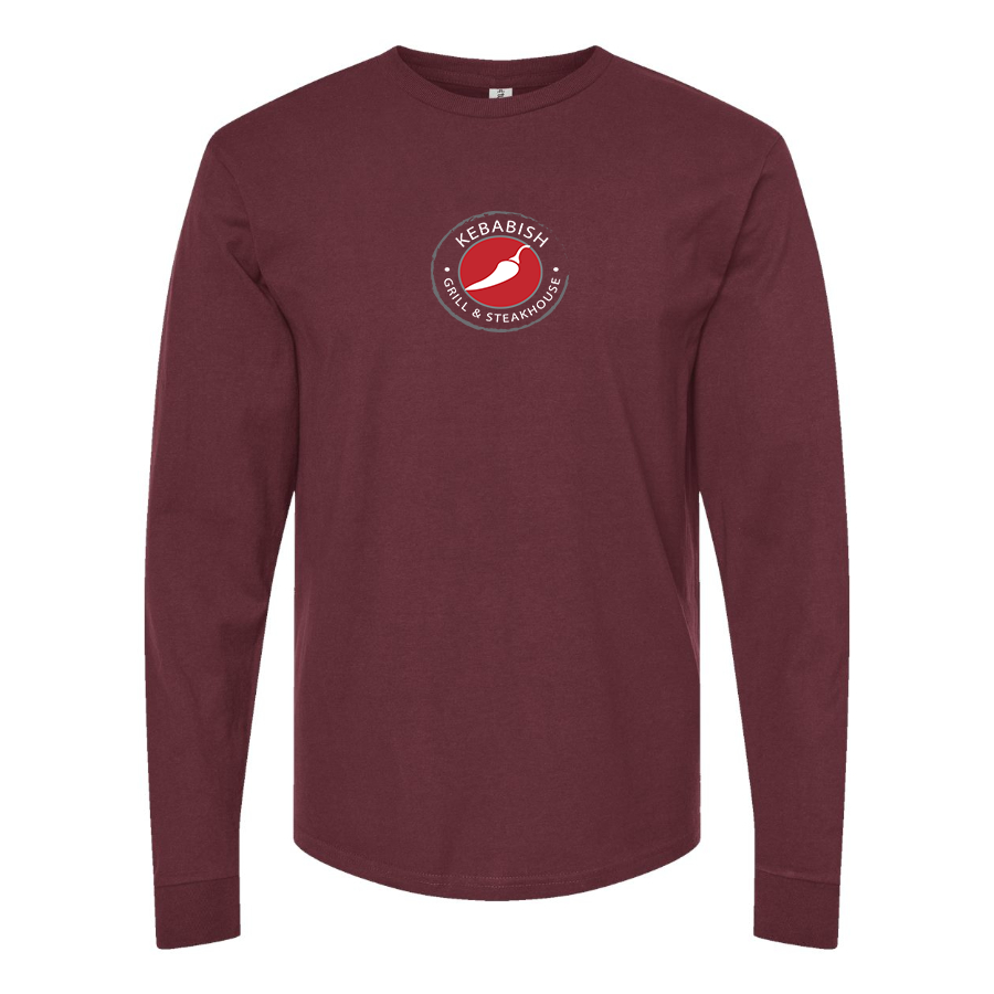 Men's Kebabish Grill & Steakhouse Logo Cotton Long Sleeve T-Shirt