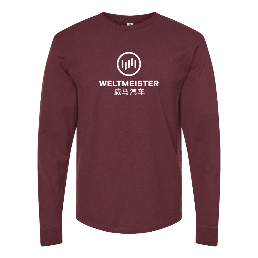 Men's Weltmeister Logo Cotton Long Sleeve T-Shirt