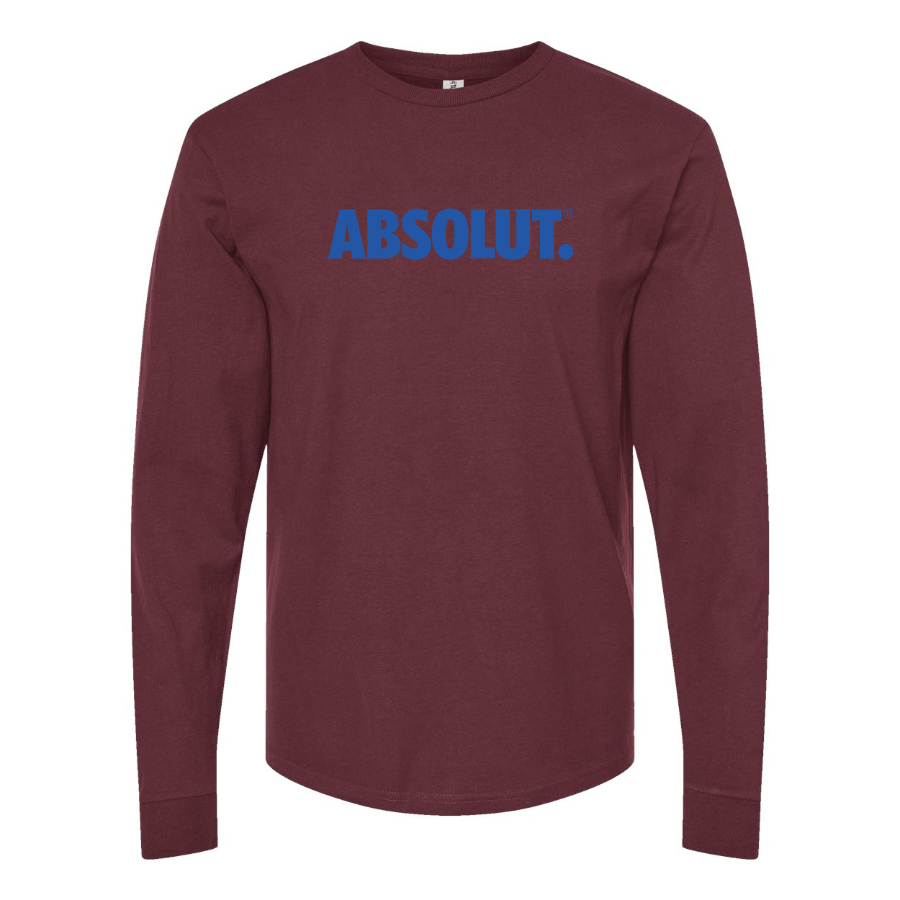 Men's Absolut Logo Cotton Long Sleeve T-Shirt