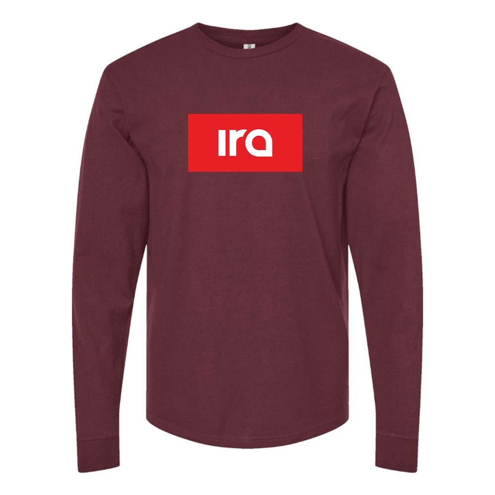 Men's IRA Logo Cotton Long Sleeve T-Shirt