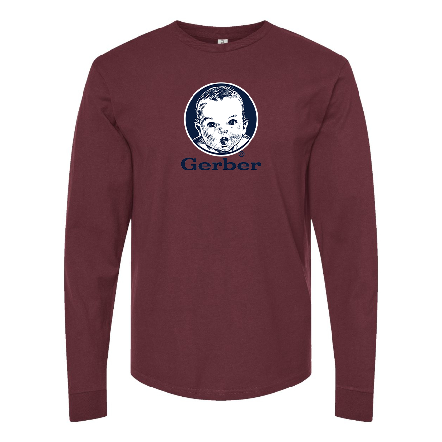 Men's Gerber Logo Cotton Long Sleeve T-Shirt