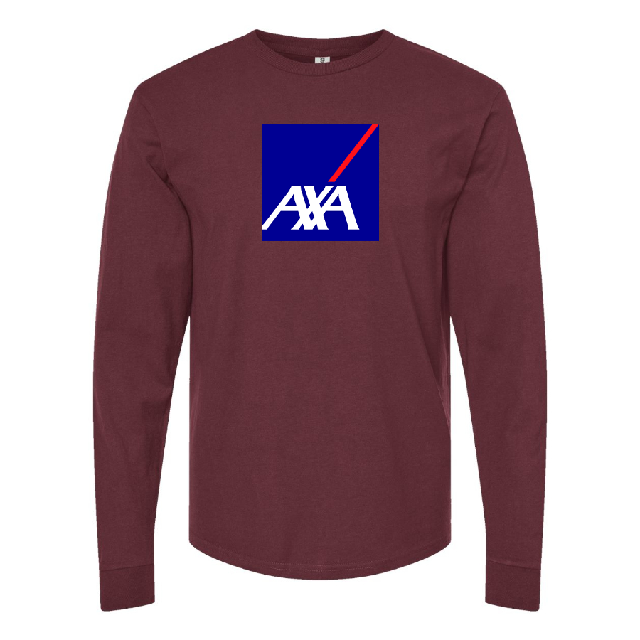 Men's Axa Logo Cotton Long Sleeve T-Shirt