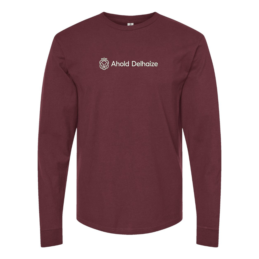 Men's Ahold Delhaize Vertical Logo Cotton Long Sleeve T-Shirt