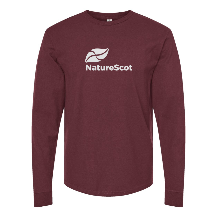 Men's Nature Scot Logo Cotton Long Sleeve T-Shirt