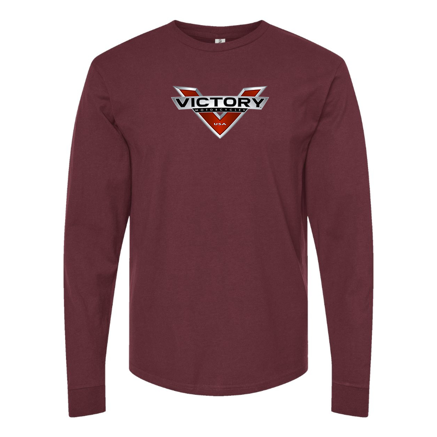 Men's Victory Logo Cotton Long Sleeve T-Shirt