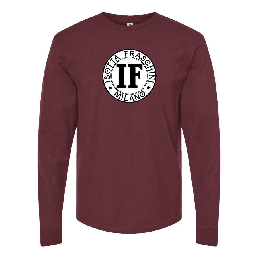 Men's Isotta Fraschini Logo Cotton Long Sleeve T-Shirt