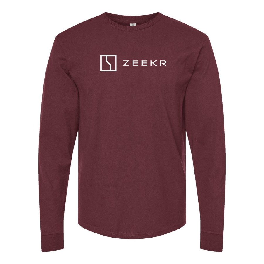 Men's Zeekr Logo Cotton Long Sleeve T-Shirt