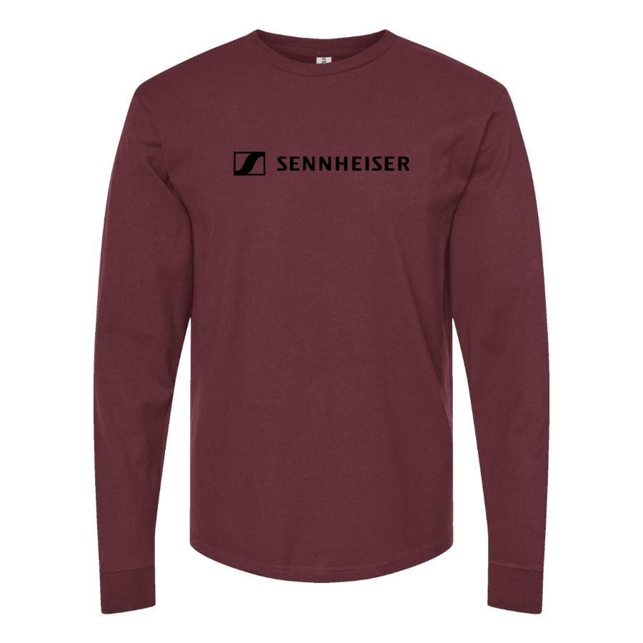 Men's Sennheiser Logo Cotton Long Sleeve T-Shirt