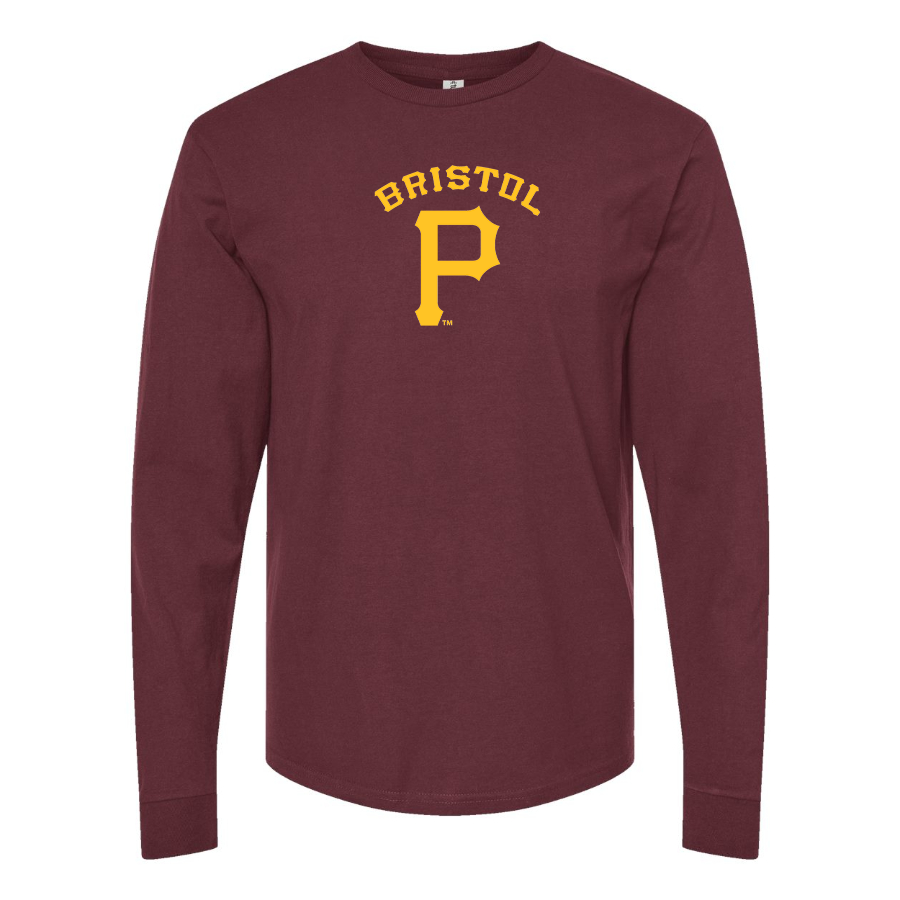 Men's Bristol Pirates Logo Cotton Long Sleeve T-Shirt