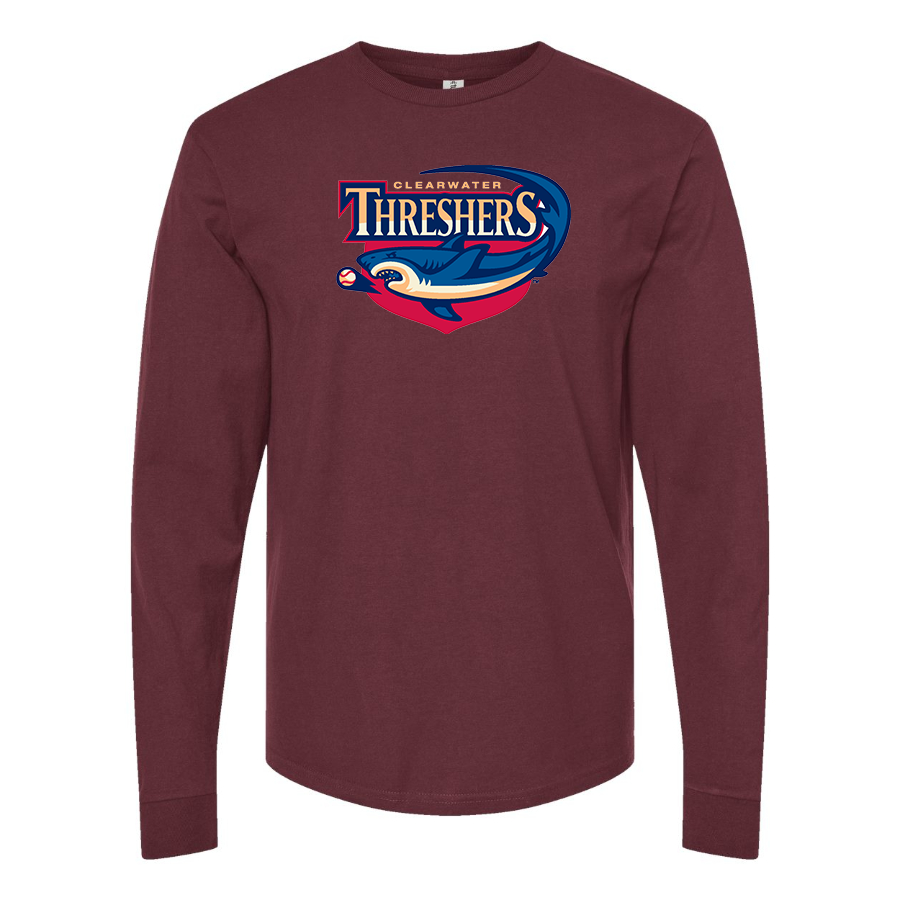 Men's Clearwater Threshers Logo Cotton Long Sleeve T-Shirt