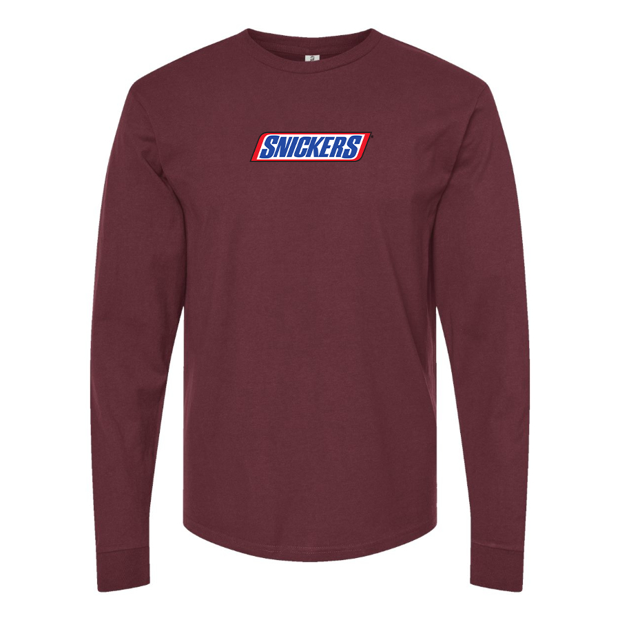 Men's Snickers Logo Cotton Long Sleeve T-Shirt