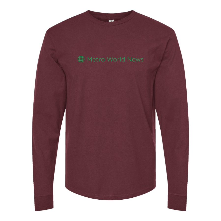 Men's Metro International Logo Cotton Long Sleeve T-Shirt