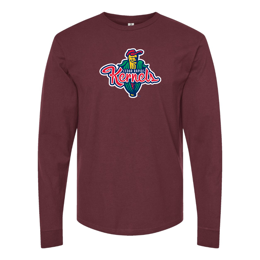 Men's Cedar Rapids Kernels Logo Cotton Long Sleeve T-Shirt