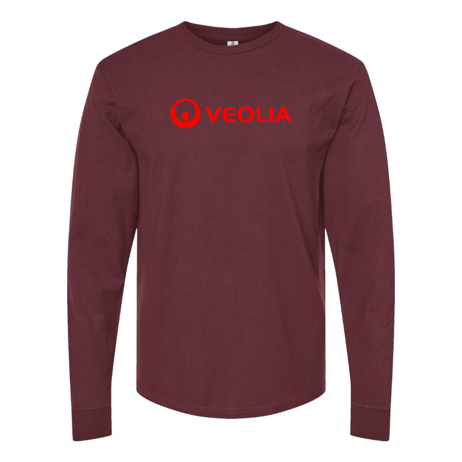 Men's Veolia Logo Cotton Long Sleeve T-Shirt