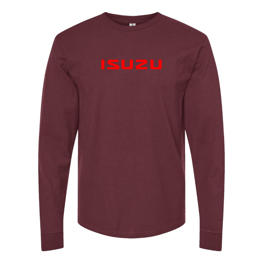 Men's Isuzu Logo Cotton Long Sleeve T-Shirt