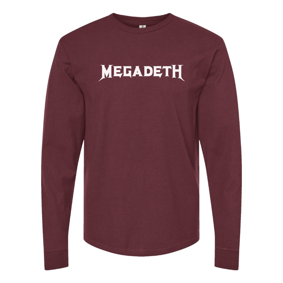 Men's Megadeth Logo Cotton Long Sleeve T-Shirt