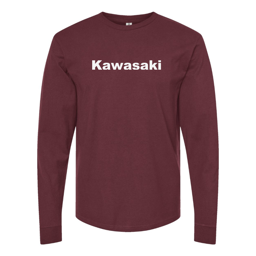 Men's Kawasaki Logo Cotton Long Sleeve T-Shirt