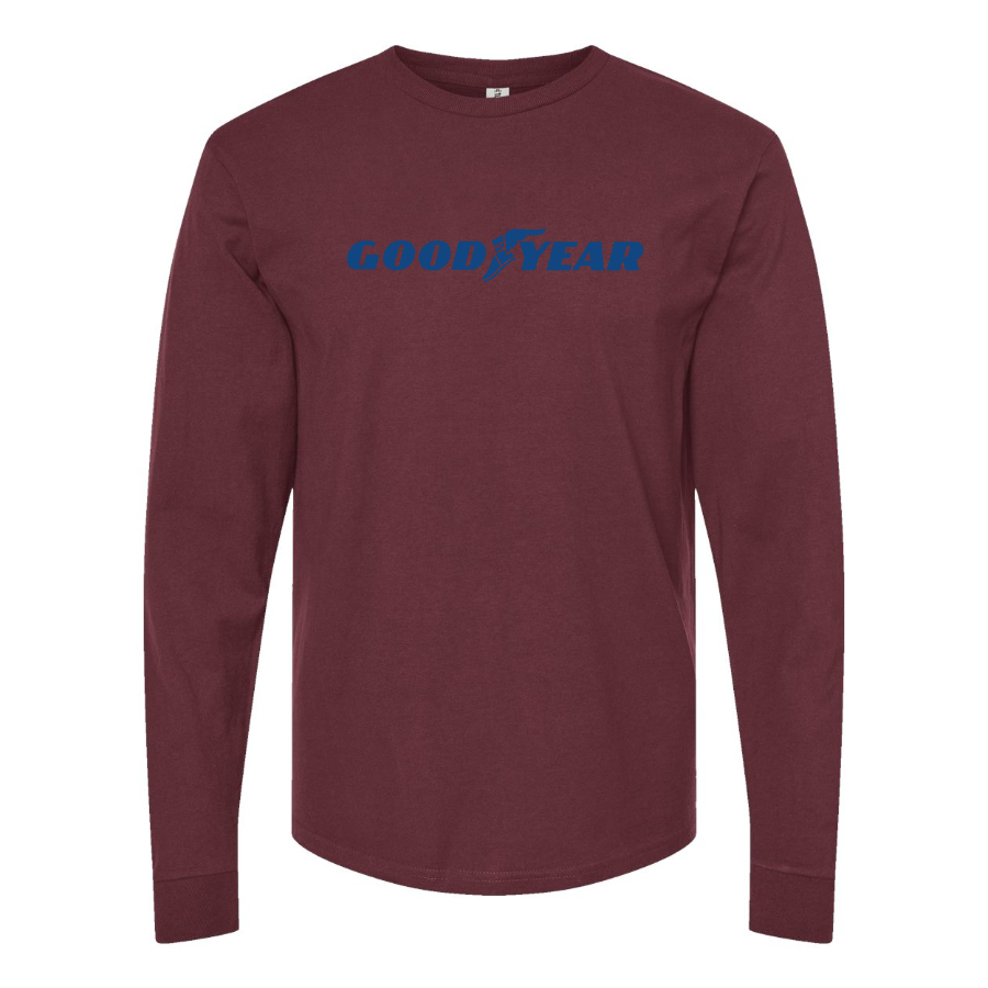 Men's Goodyear Logo Cotton Long Sleeve T-Shirt