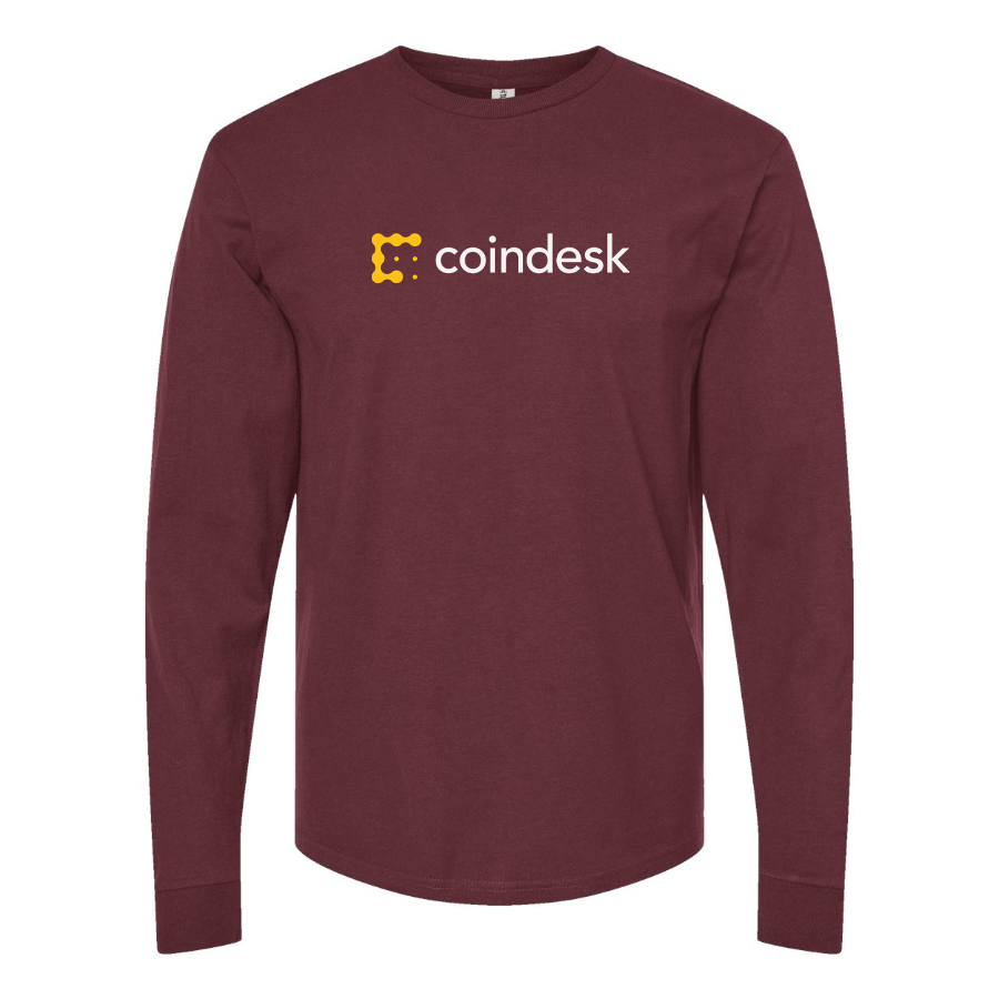 Men's CoinDesk Logo Cotton Long Sleeve T-Shirt