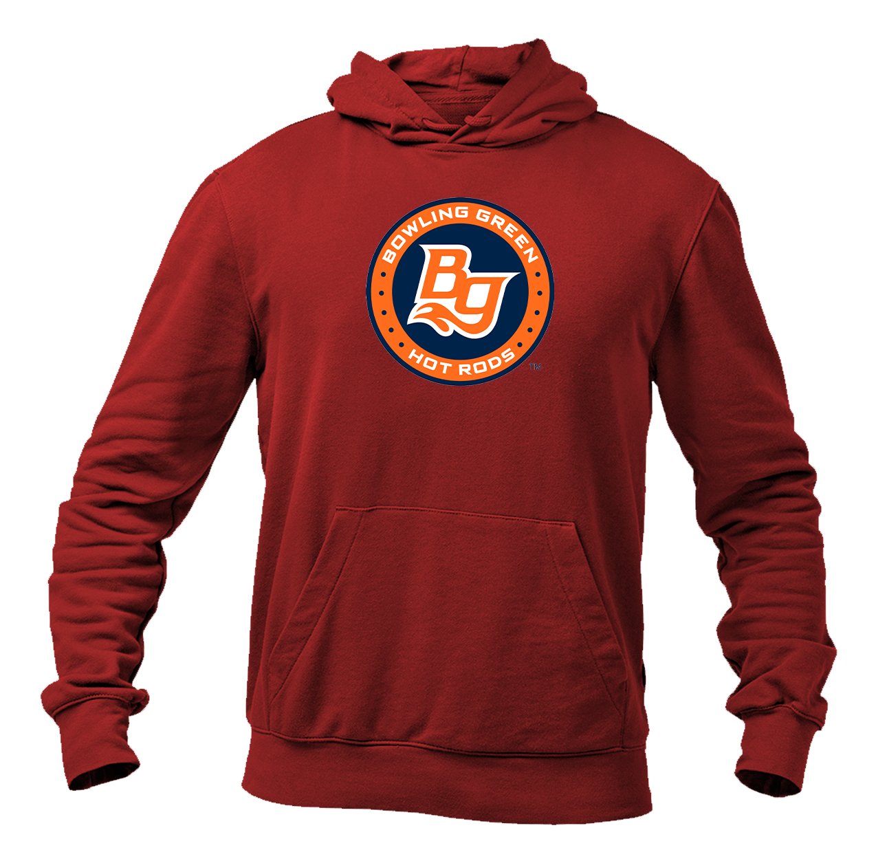 Men's Bowling Green Hot Rods Logo Pullover Hoodie