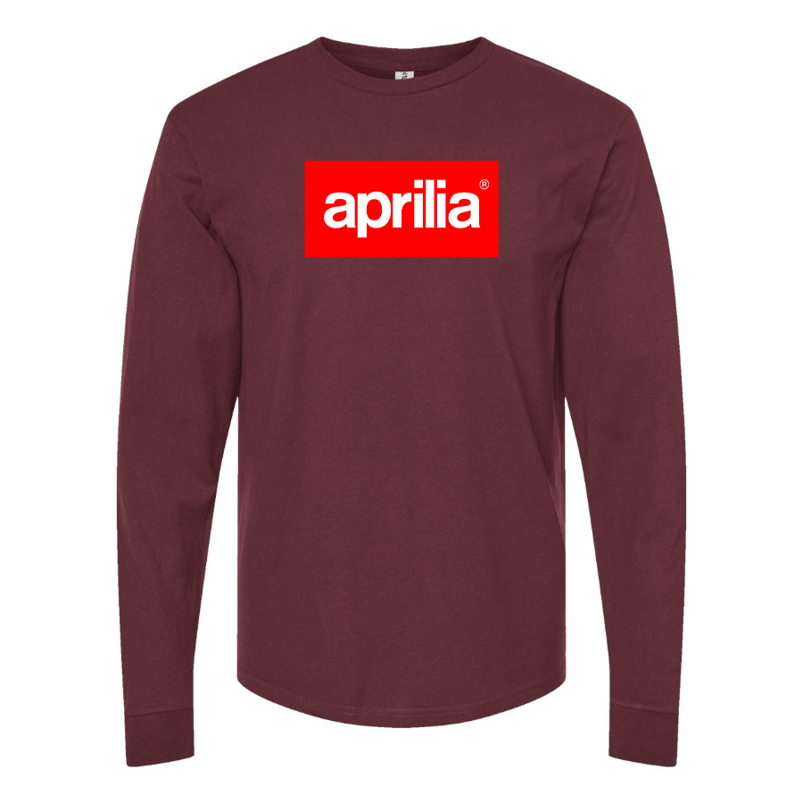 Men's Aprilia Logo Cotton Long Sleeve T-Shirt