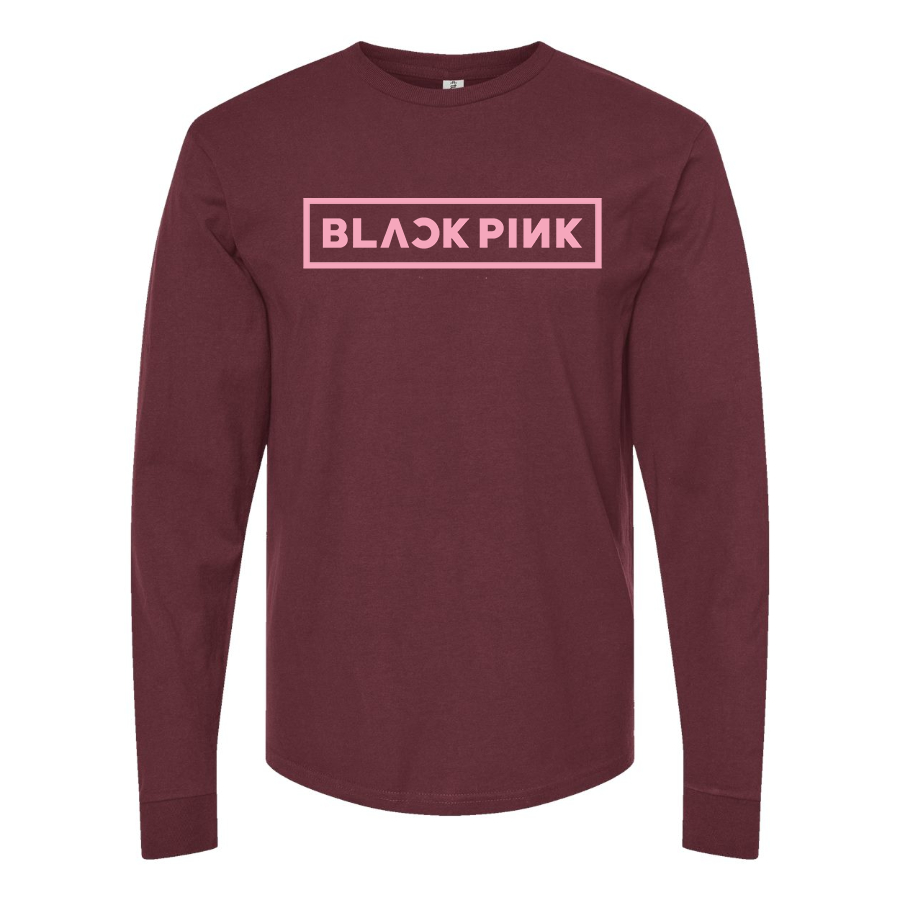 Men's Blackpink Logo Cotton Long Sleeve T-Shirt