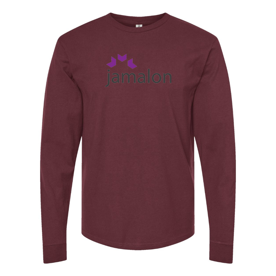 Men's Jamalon Logo Cotton Long Sleeve T-Shirt