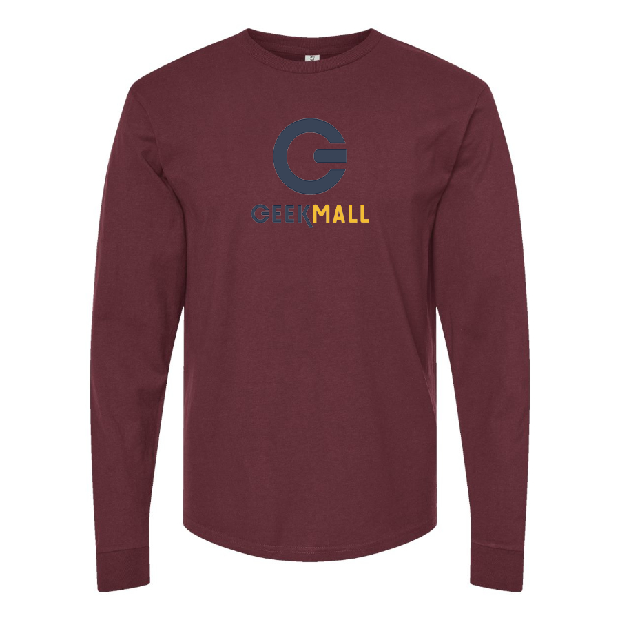Men's Geekmall Logo Cotton Long Sleeve T-Shirt