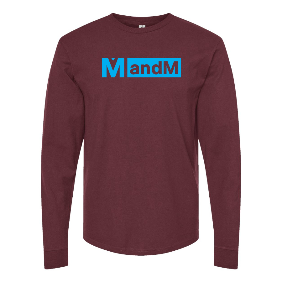 Men's MandM Logo Cotton Long Sleeve T-Shirt