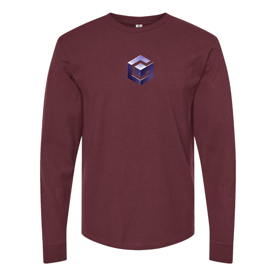 Men's Nintendo GameCube Logo Cotton Long Sleeve T-Shirt