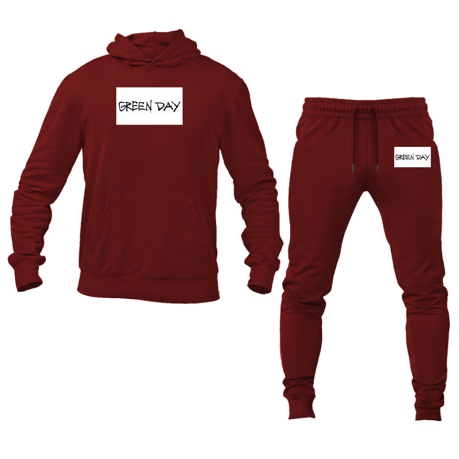 Men's Green Day Logo Hoodie Joggers Set