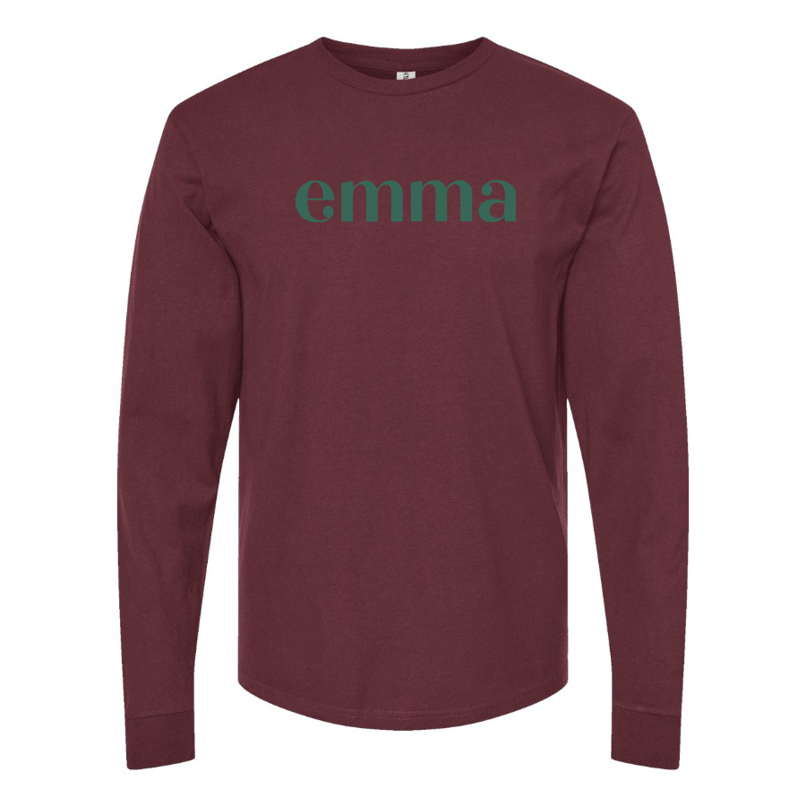Men's Emma Logo Cotton Long Sleeve T-Shirt