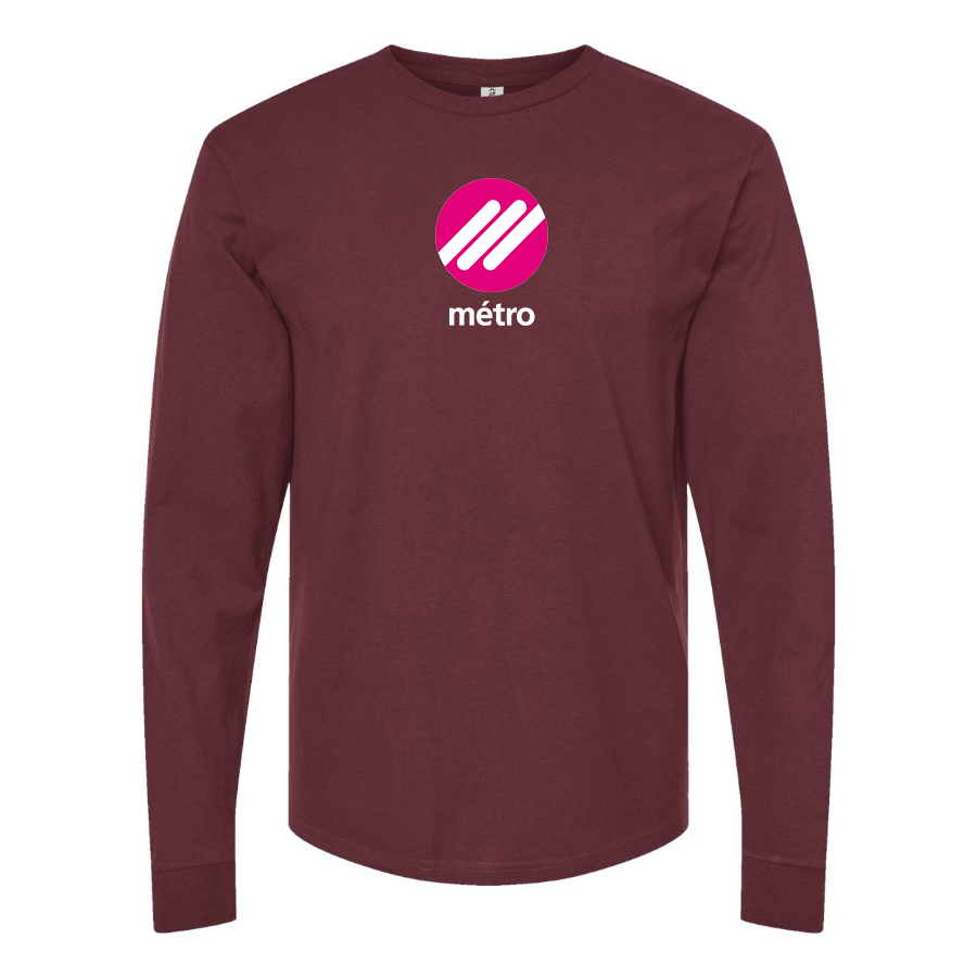Men's Lausanne Métro Logo Cotton Long Sleeve T-Shirt