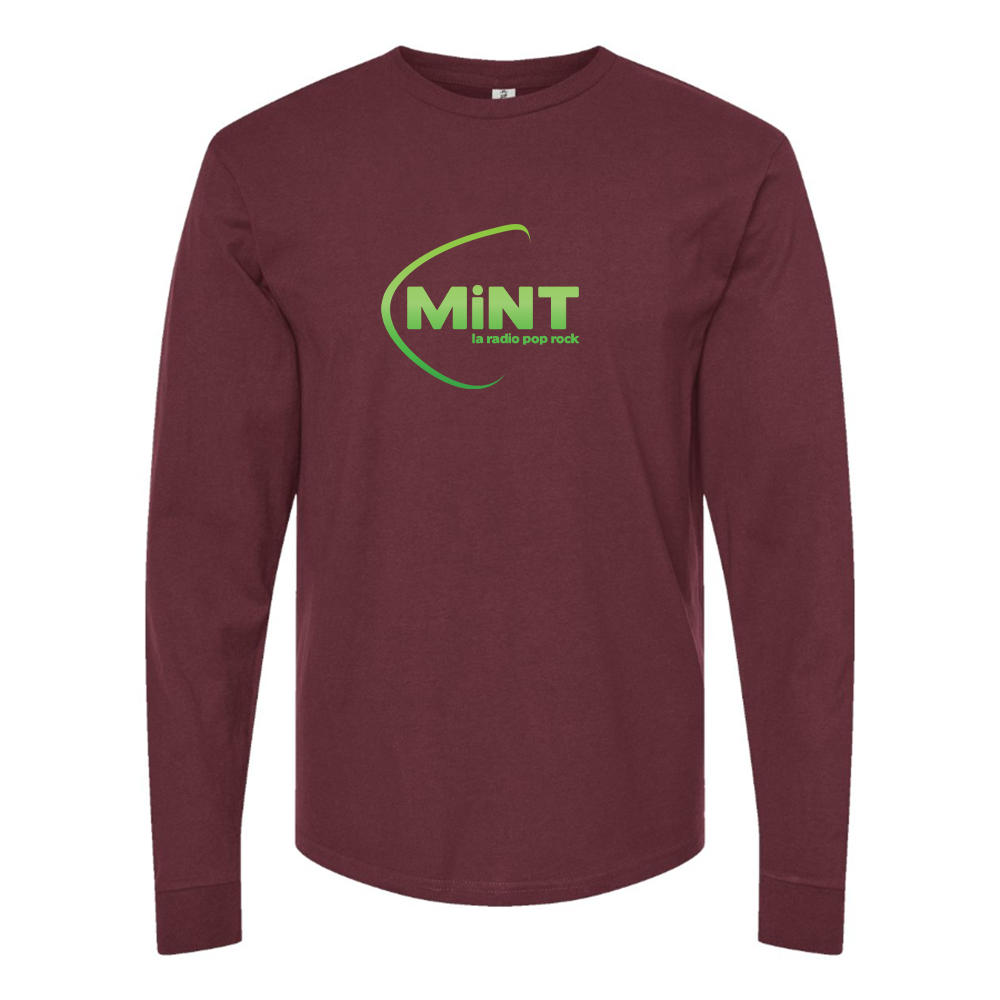 Men's Mint Radio Logo Cotton Long Sleeve T-Shirt
